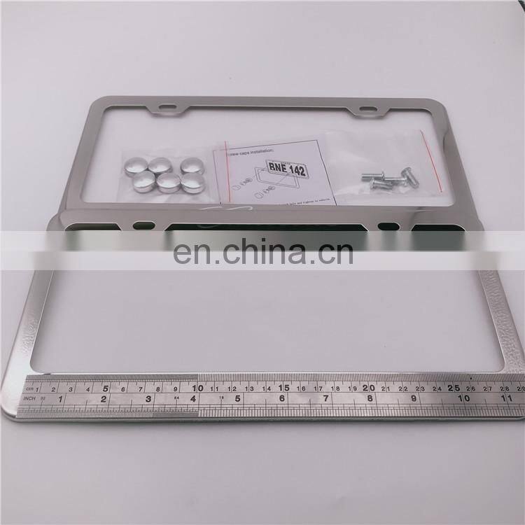 Thailand Standard Customized Logo Stainless Steel Front Rear License Plate Frames