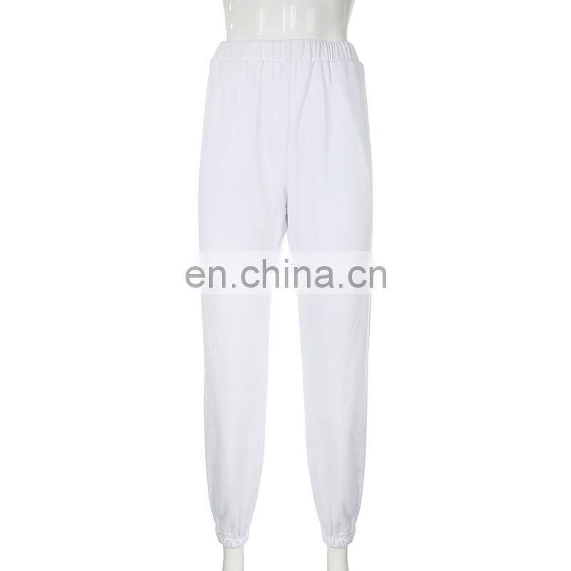 Europe and the United States 2021 foreign trade hot style women's clothing new trend basic earth color casual trousers trousers