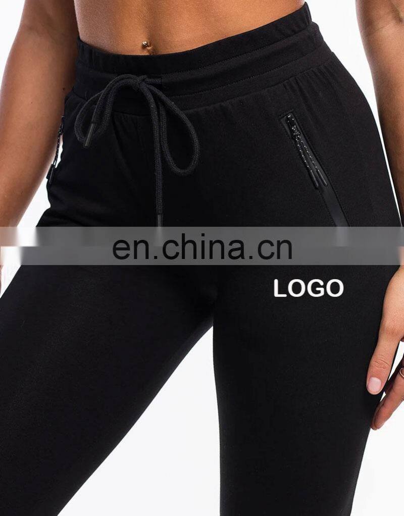 Custom Ladies Sportswear Women Pants Fitness Joggers Women Casual Zip Up Women Joggers