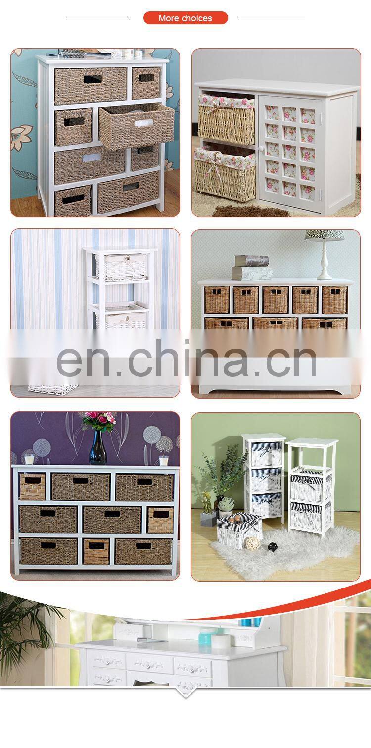 natural colour solid wooden furniture cabinet with many drawers