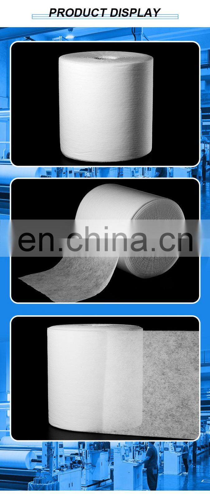 Manufacturer breathable comfortable soft skin care non-woven fabric non-woven baby diapers fabric filter cloth