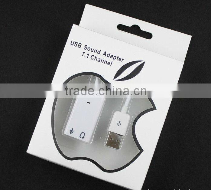 7.1 Channel USB 2.0 Sound Card Adapter, Plug and Play