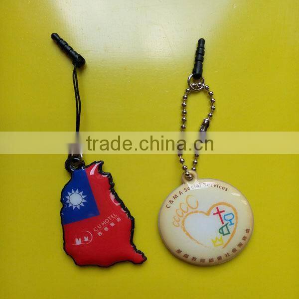 fashion soft pvc phone plug bow phone dust plug