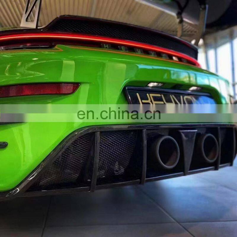 Runde Dry Carbon Fiber Material Front Bumper Front Lip Rear Bumper Hood Spoiler For Porsche 911 992 KEYNNY Style Body Kit