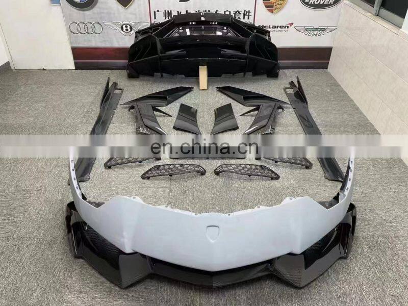 Runde Half Carbon For Lamborghini Aventador LP700 LP720 Mansory Style Body Kit Front Bumper Rear Bumper Side Skirts Wind Knife