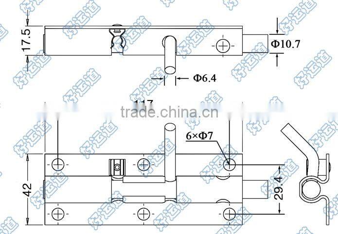 02420 Steel Bolt Lathces Trailer parts Trailer hardware