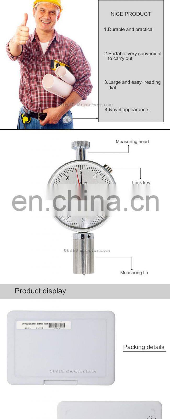 LX-D-2 Shore D durometer portable hardness tester Rubber hardness tester shore hardness tester