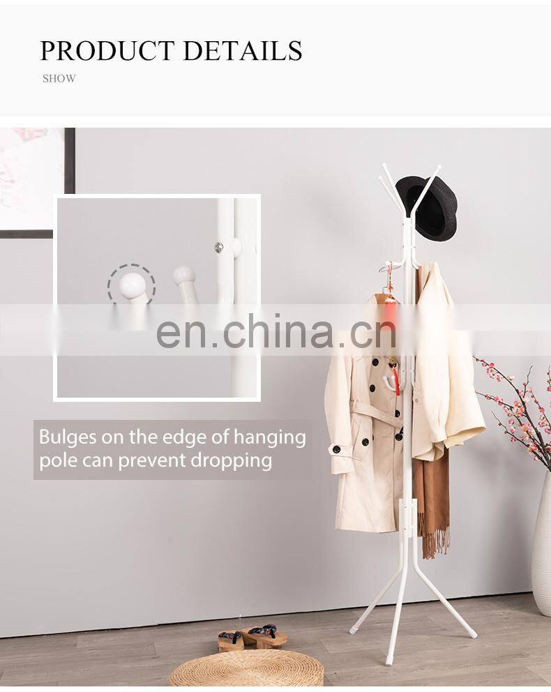 Hotel Tree Shaped Home Bedroom Door Iron Clothes Hat Coat Rack Clothes Stand With Shelf