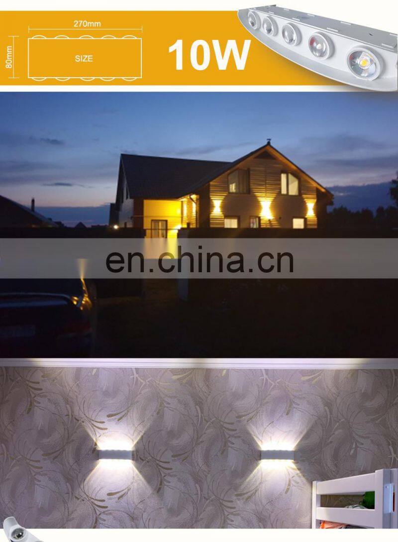 LED Wall Lamp Outdoor Waterproof Garden Lighting Aluminum Indoor Bedroom Living Room Stairs Wall Light