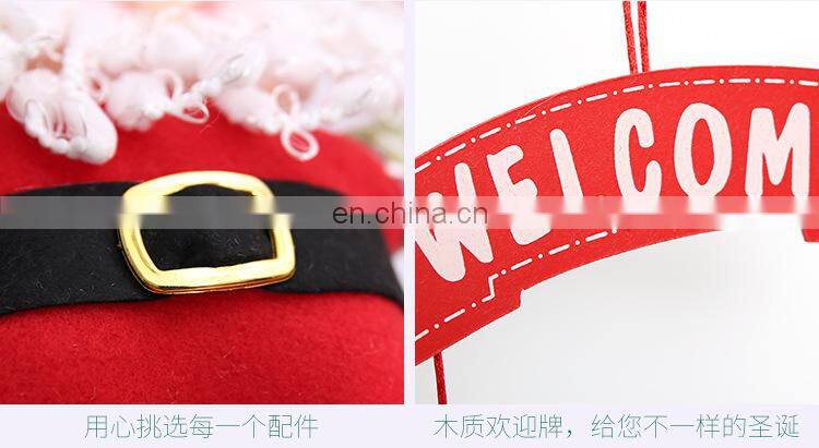 Merry Christmas Cute Santa Claus Snowman Door Hanging Christmas Tree Home Decor Ornaments Xmas Gift New Year Decoration