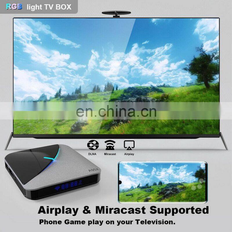 A95X F3 Amlogic S905X3 Android9.0 Dual WIFI 2gb/4gb ram 16gb/32gb/64gb ROM Private Unique RGB Light Android 9.0 TV Box
