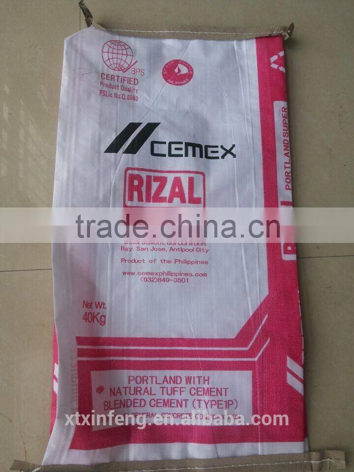 Laminated polypropylene tote bag polypropylene cement bags pp woven bags 50kg