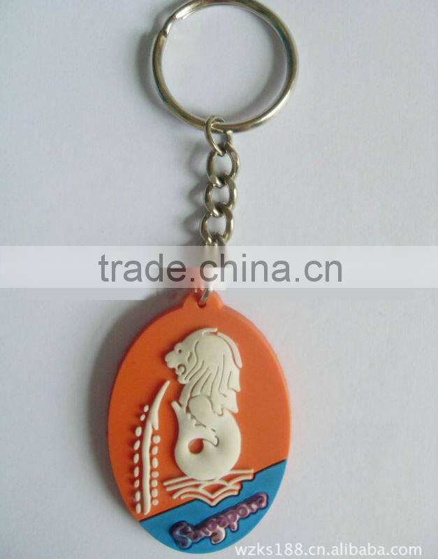Flag 3D PVC keyring, travle souvenir silicone keychain for gifts