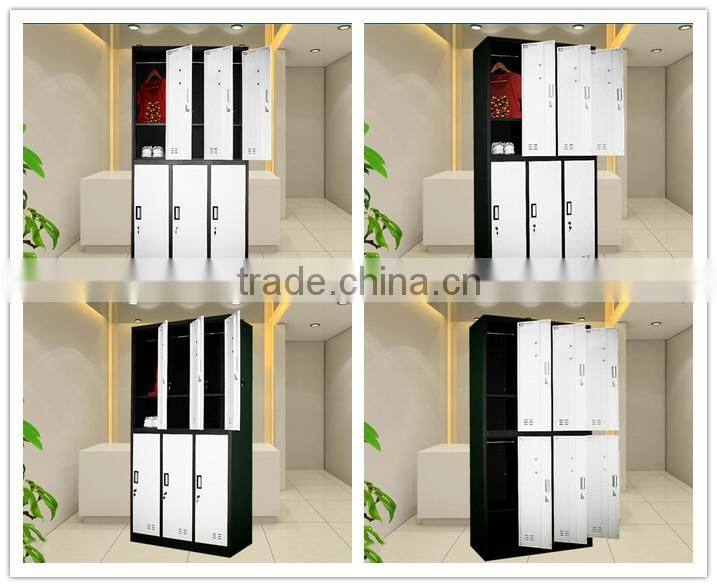 6 Section Home Furniture 2 Tier Steel Locker Changing Room Shower Clothing Storage Locker