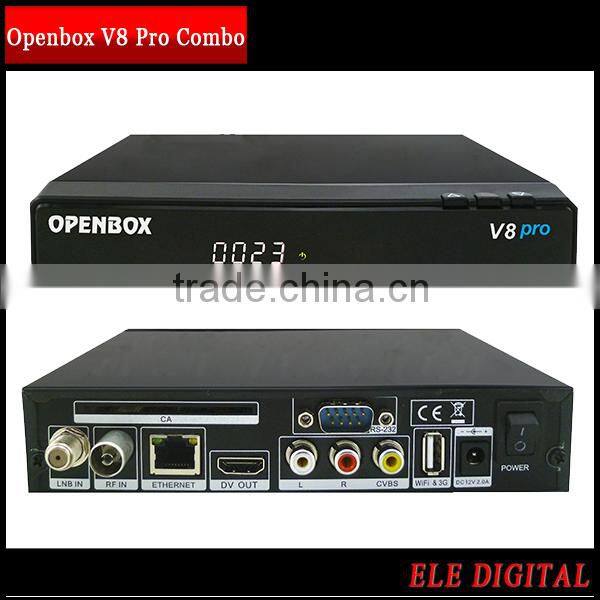 Openbox V8 Pro Satellite Receiver Twins Tuner DVB-S2 + DVB-C / DVB-T2 Support Cccam Newcamd Youtube Biss Key
