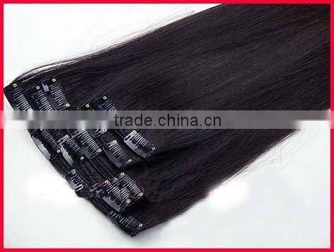 Brazilian 100% remy human clip in hair sample and color ring welcomed