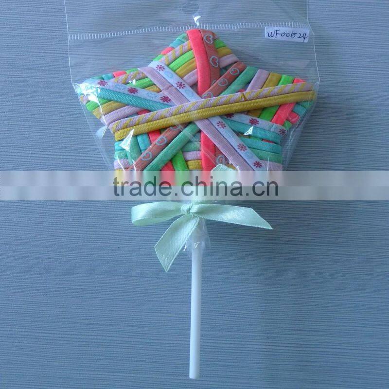 new design fashion colorful girls hair accessories fabric hair band