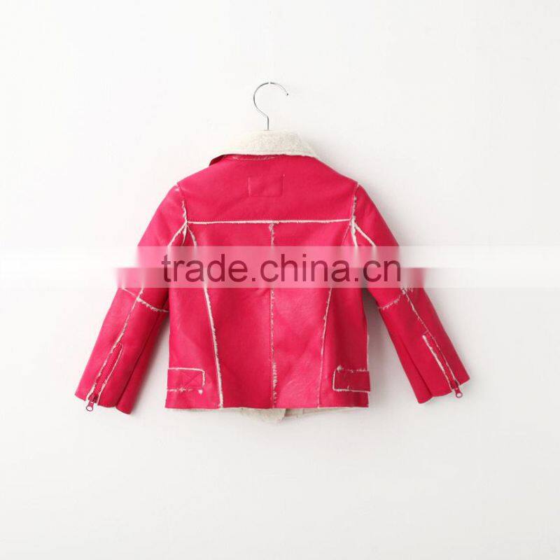 Kids clothing autumn winter new children leather girl coat high quality girls outerwear kids wear