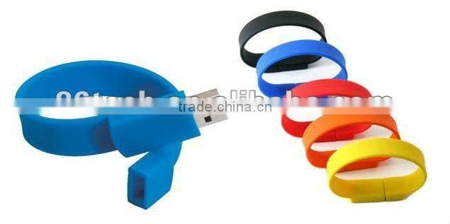 Sillicone Bracelet USB with 2.0 USB Interface Pendrive Bracelet Wirst USB 1 GB