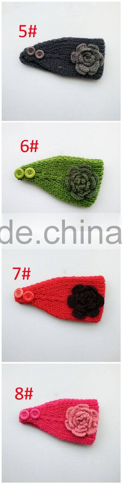 Beautiful Flower Crochet Fashion Lady Knitted Headband Headwear