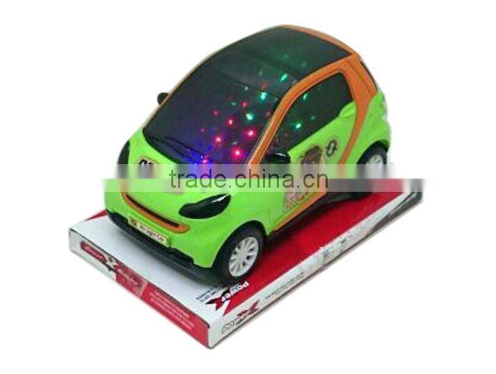 Be very welcome 3 d light music small friction car toys