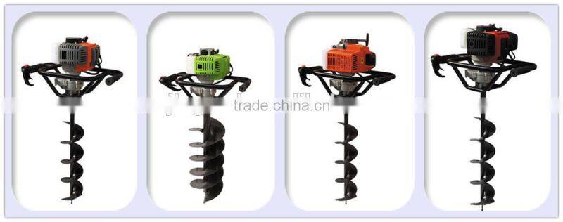 52cc gasoline earth auger machine with 100mm,150mm,200mm bit