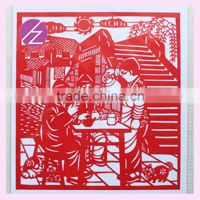 Christmas gift Chritmas decoration for supermarkets handicraft paper-cut wedding home decoration of Chinese Tea ArtJZ-96