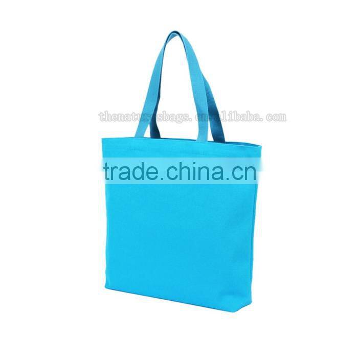 Highest Level Custom Logo Folding Plain White Cotton Canvas Tote Bag Black