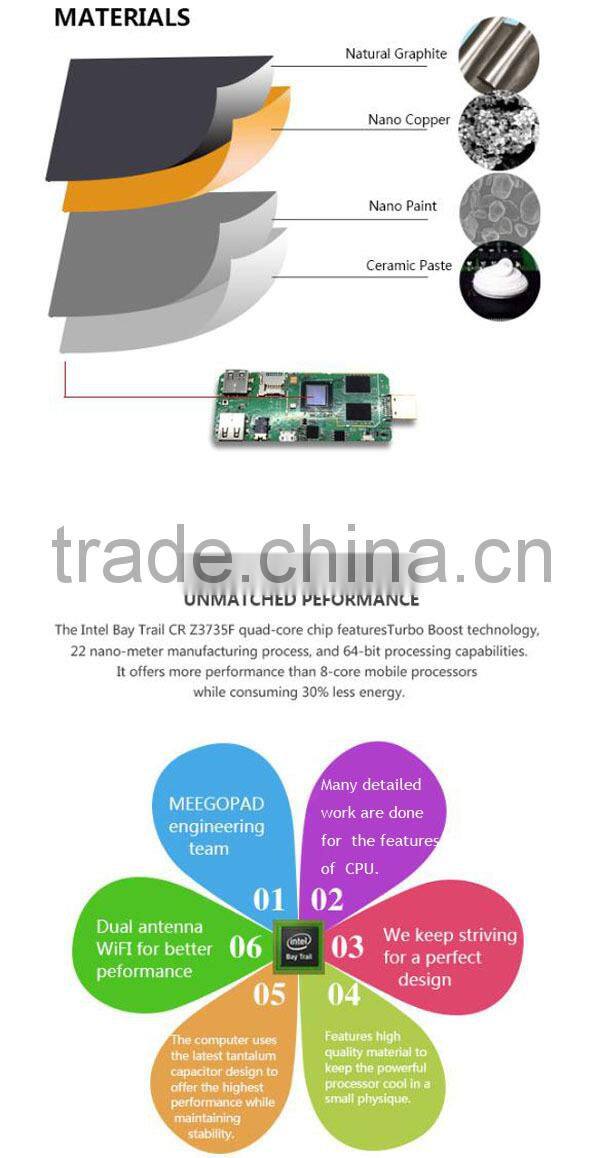 Meegopad T02 Smart Mini PC Windows 8 TV Box 2GB Ram/32G Rom Intel Atom Z3735F 2 Etherner Mini PC Server HD Graphic GPU 1.33GHZ