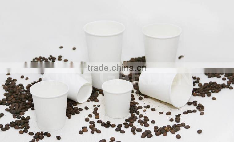 Various size ranges Disposable White Paper Cups with lids