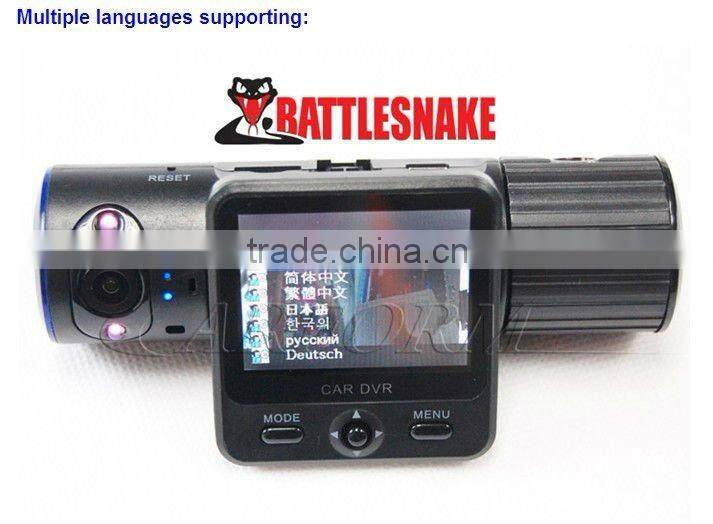 4G hd lens car dvr 2ch