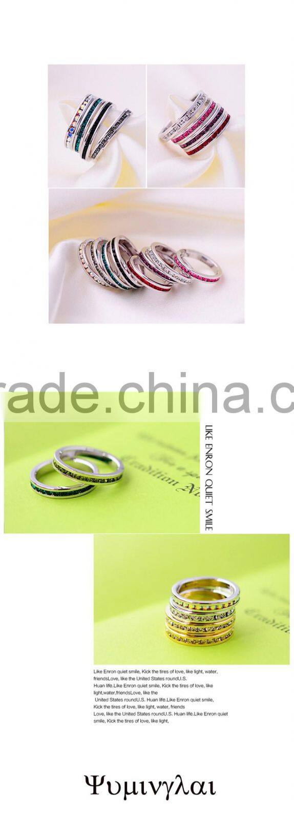 smart simple gold white ring designs