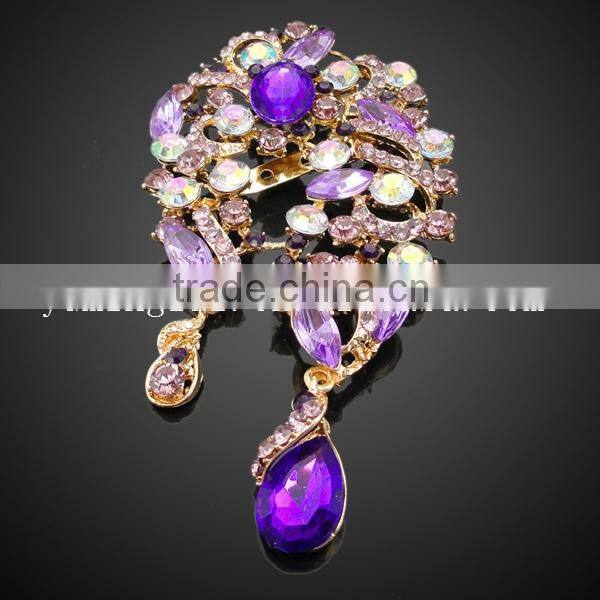 Wholesale alibaba high quality fashion gold color rhinestones butterfly brooch for made in china high quality