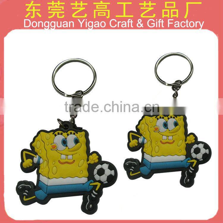 Eco-friendly soft PVC retractable keychain/rubber key chain