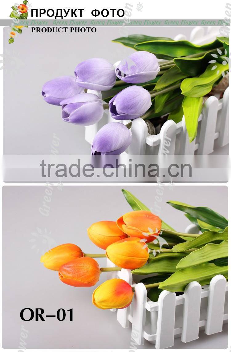 2016 Wholesale Multicolor 20" Real Touch Latex PU Artificial Flowers for Home Wedding Bridal decoration