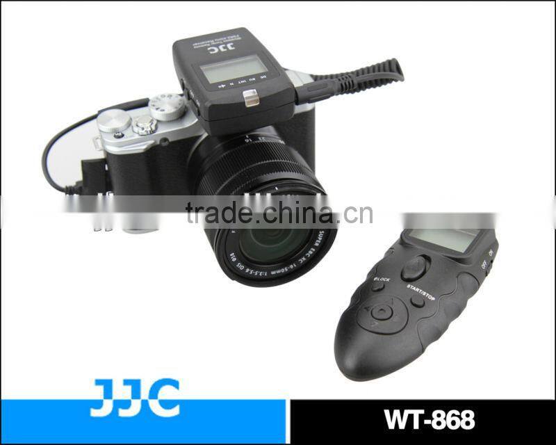 JJC Dual LCD Display WT-868 2.4G versatile RR-90 wireless timer remote controller & wired remote switch For FUJIFILM XQ1 etc