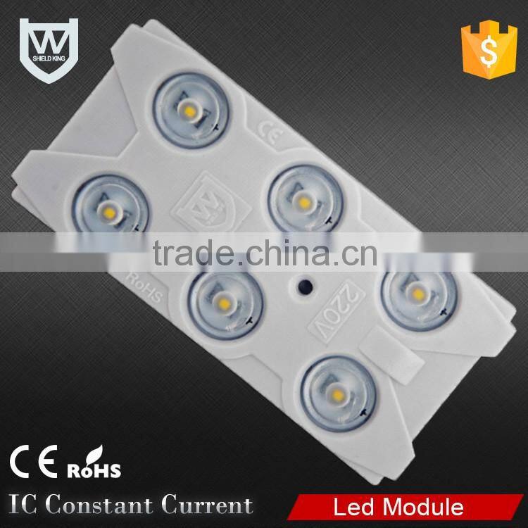 Super brightness led injection module with outdoor waterproof LED 6 Chips SMD 2835 led module AC220V for light box