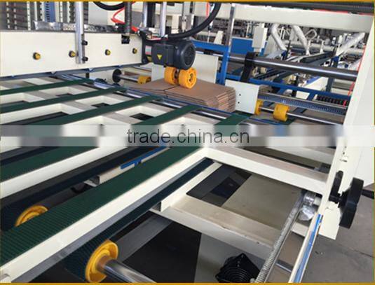 Automatic corrugated paperboard carton box folder gluer machine