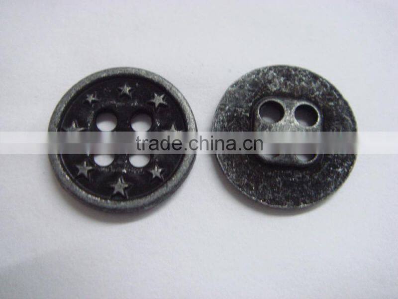 12mm five star cover 4 holes metal lead-free nickel-free button
