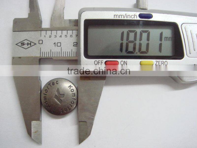 18mm custom design metal silver snap button shirts