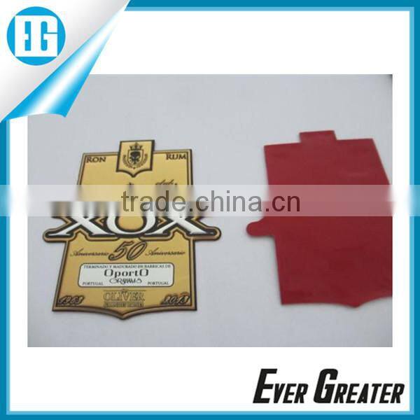 custom embossed Tin label for wine bottle or Vodka