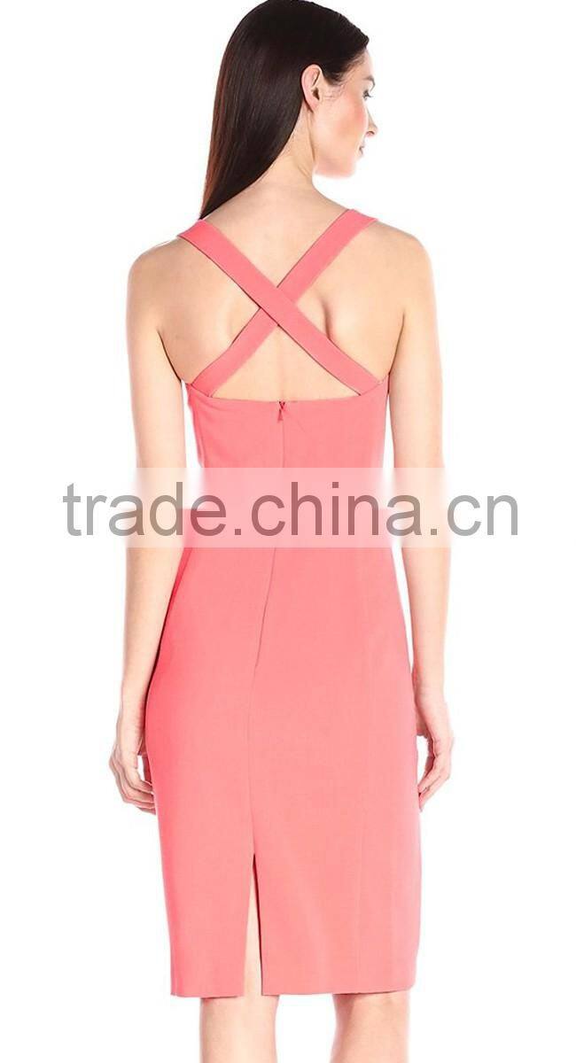 2016 New Fashion Design Halter Dress Women New Sexy Slit Nighty Design