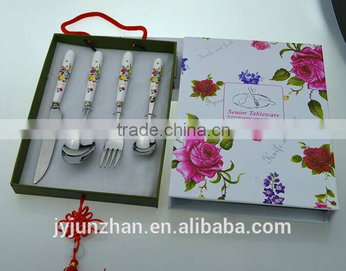 Korean stainless steel cutlery with nice gift box packing and new design--Junzhan Factory