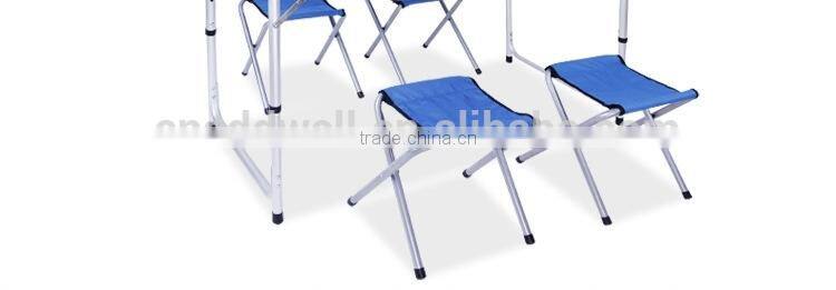 Camping portable aluminum adjustable height folding picnic table