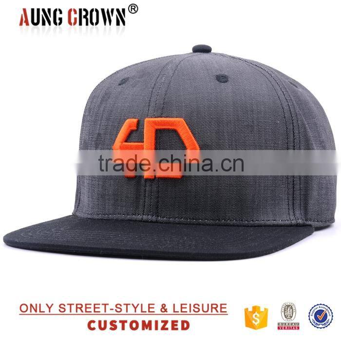 raised embroidery custom quality popular snapback cap