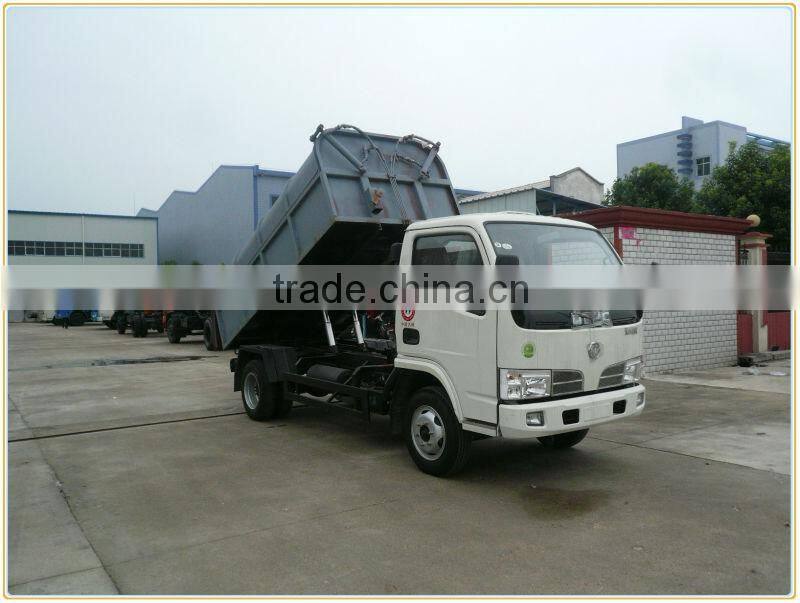 Dongfeng 4x2 small dump truck garbage container 4m3