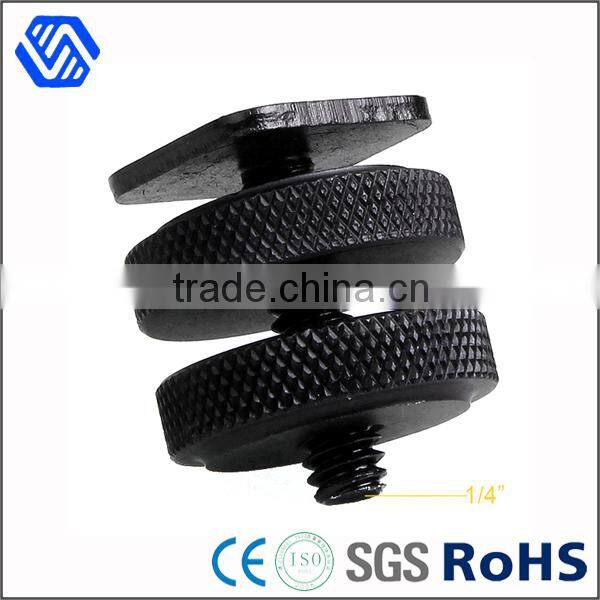 Flat head Tripod Camera Screw Black 1/4 3/8 inch China Digital slr camera screw