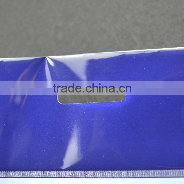 factory wholesale price clear BOPP gravure printing header bag with self adhesive strip
