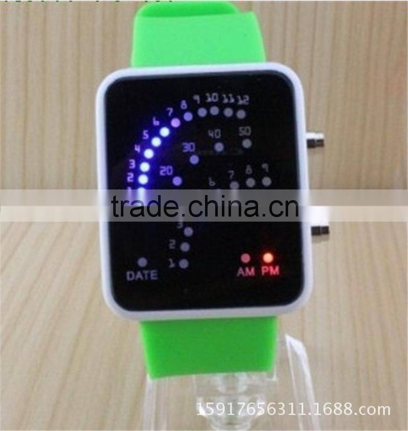 Round Touch screen LED watch ,silicone LED watch