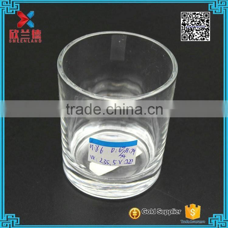 wholesale cheap ! 220ml white glass candle jar / round wild-mouth bottle